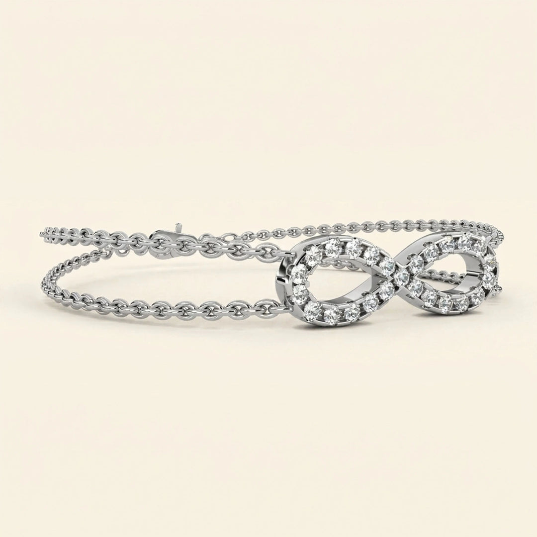 Infinity Bracelet With Double Chain