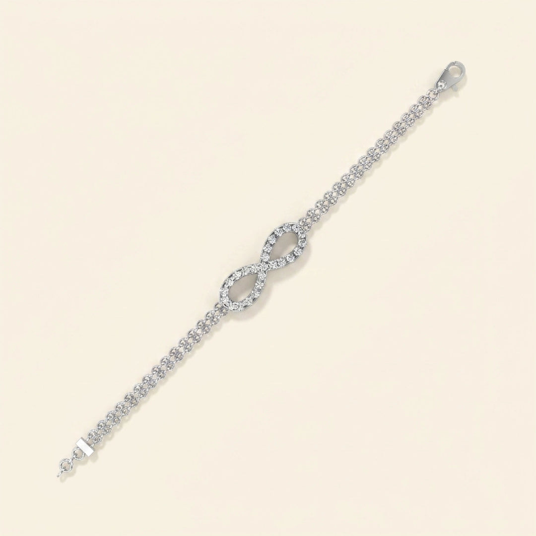 Infinity Bracelet With Double Chain