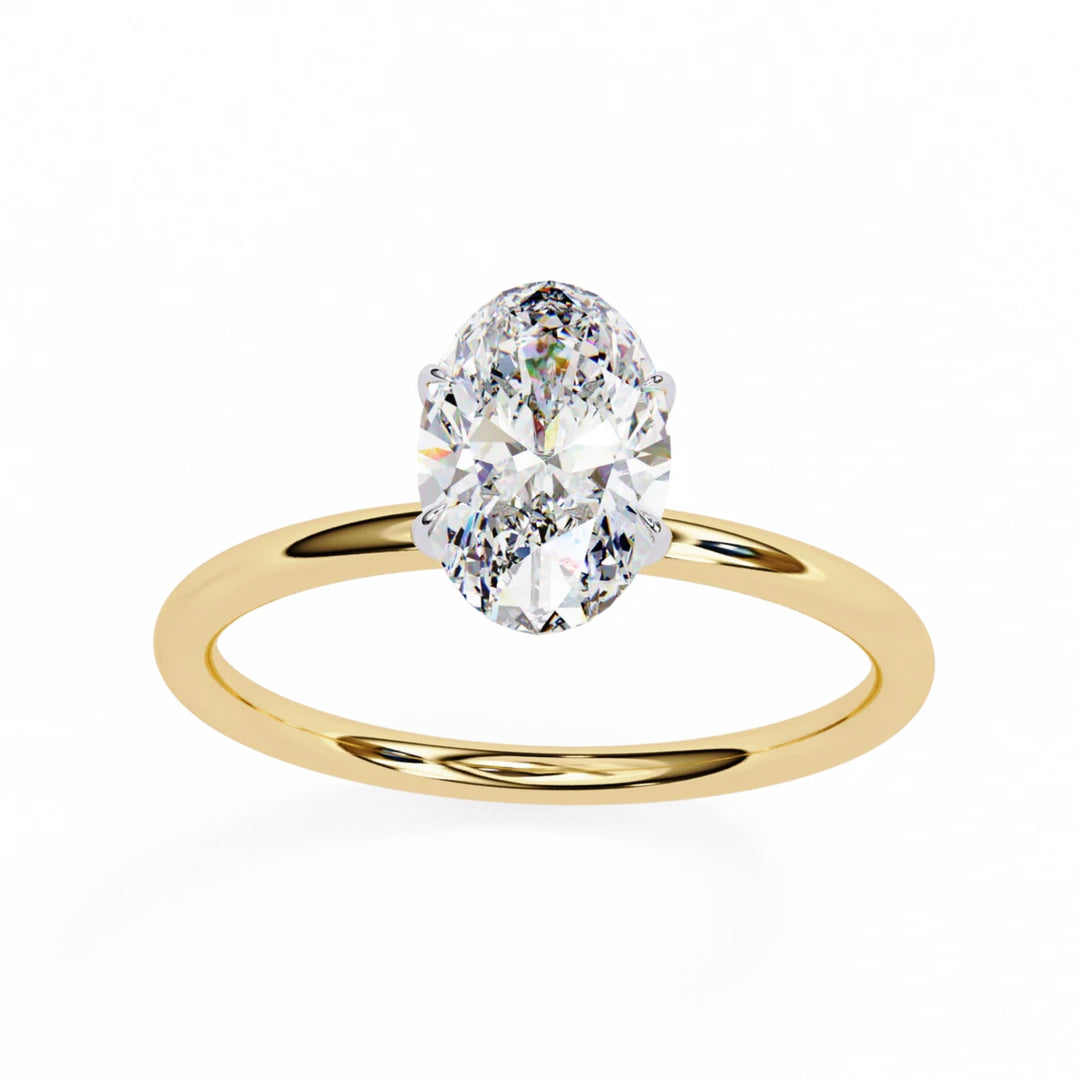 oval solitaire engagement ring
