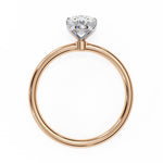 Load image into Gallery viewer, 2 carat oval moissanite solitaire Ring In Rose Gold
