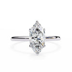 Load image into Gallery viewer, moissanite ring with a pear-shaped gemstone on a white background

