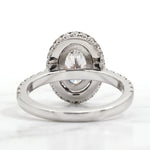 Load image into Gallery viewer, 2 Carat Moissanite Oval Halo Engagement Ring In Silver
