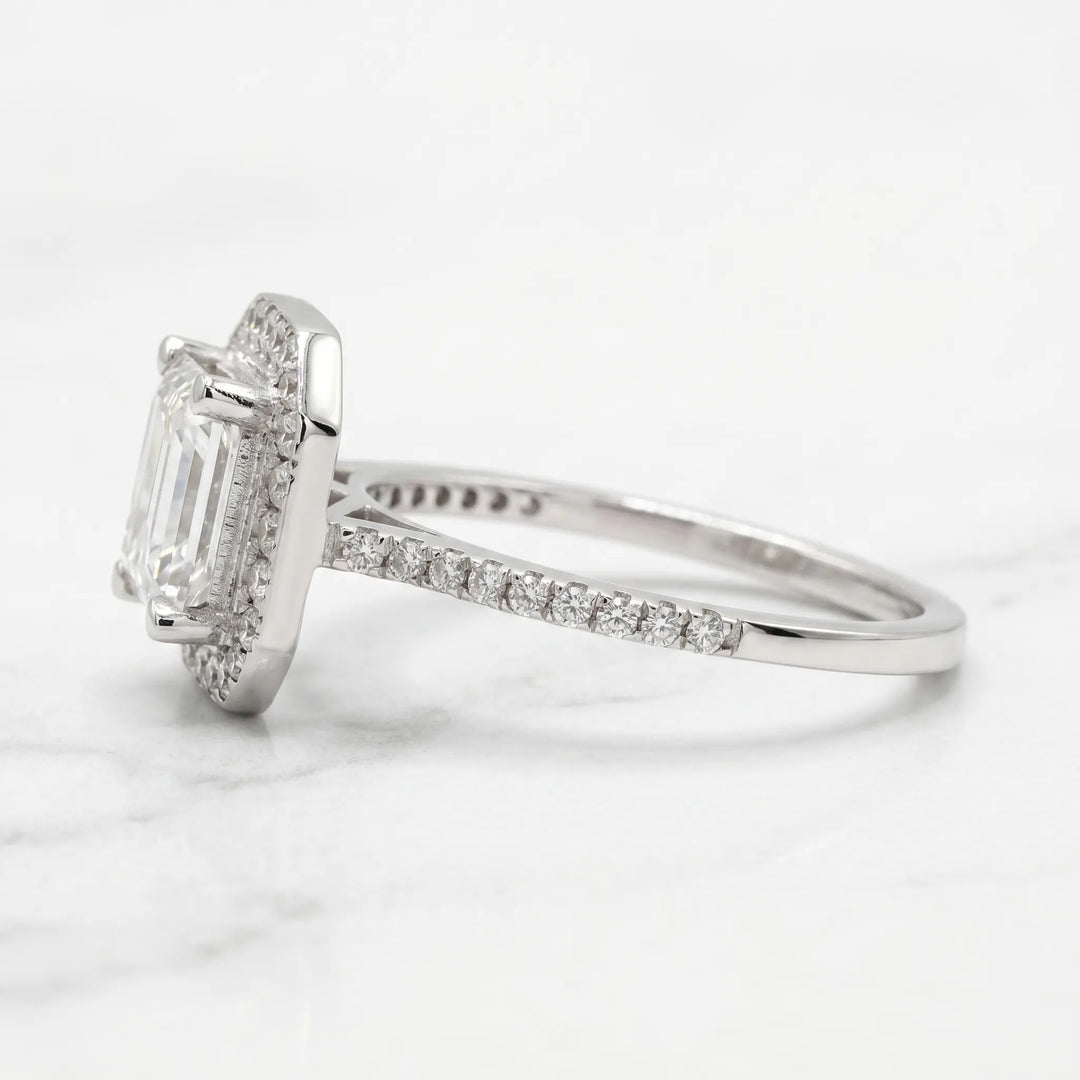 2.50 Carat Princess Cut Halo Engagement Ring
