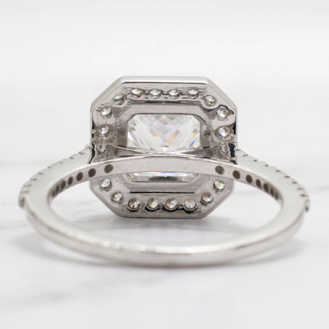 2.50 Carat Princess Cut Halo Engagement Ring