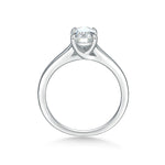 Load image into Gallery viewer, 1 Carat Oval Cut Split Shank Solitaire Moissanite Ring in White Gold
