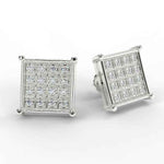 Load image into Gallery viewer, 0.50 Carat Round Cut Moissanite Square Stud Earrings for Unisex
