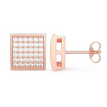 Load image into Gallery viewer, 0.50 Ct Round Cut Moissanite Square Stud Earrings For Unisex
