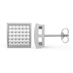 Load image into Gallery viewer, 0.50 Ct Round Cut Moissanite Square Stud Earrings For Unisex
