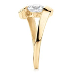 Load image into Gallery viewer, 1.20 ct Round Cut Moissanite Tension Set Solitaire Engagement Ring In Yellow Gold

