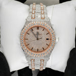 Load image into Gallery viewer, Reloj AP de dos tonos con moissanita para mujer | 36 mm | Tono oro rosa
