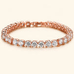 Load image into Gallery viewer, 3 Ct Round Cut Moissanite Hip Hop Bracelet in Sterling in Silver For Men's
