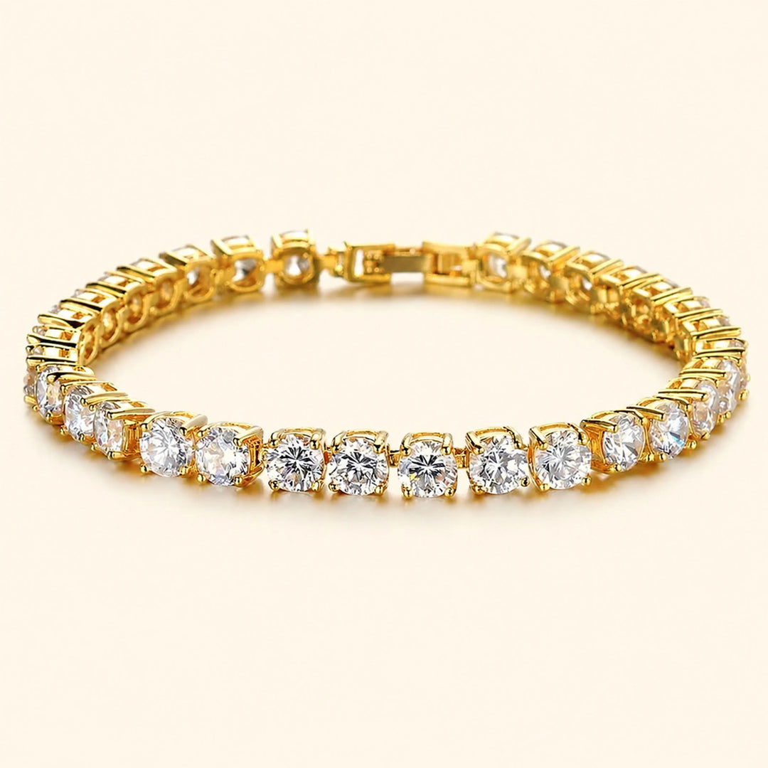 3 Ct Round Cut Moissanite Hip Hop Bracelet in Sterling in Silver For Men's