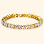 Load image into Gallery viewer, 3 Ct Round Cut Moissanite Hip Hop Bracelet in Sterling in Silver For Men's
