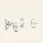 Load image into Gallery viewer, Three Stone Stud Earrings
