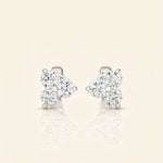 Load image into Gallery viewer, Three Stone Stud Earrings
