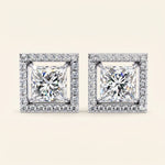 Load image into Gallery viewer, Halo Square Stud Earrings
