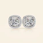 Load image into Gallery viewer, Cushion Halo Stud Earrings
