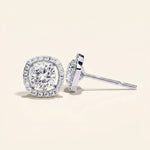 Load image into Gallery viewer, Cushion Halo Stud Earrings
