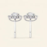 Load image into Gallery viewer, Floral Cluster Earrings Studs Round Cut Design
