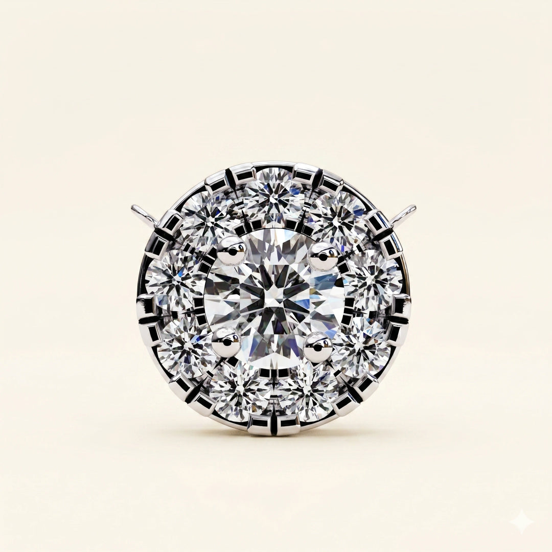 Prong Set Cluster Necklace