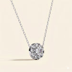 Load image into Gallery viewer, Side Angle View Of Prong Set Cluster Necklace
