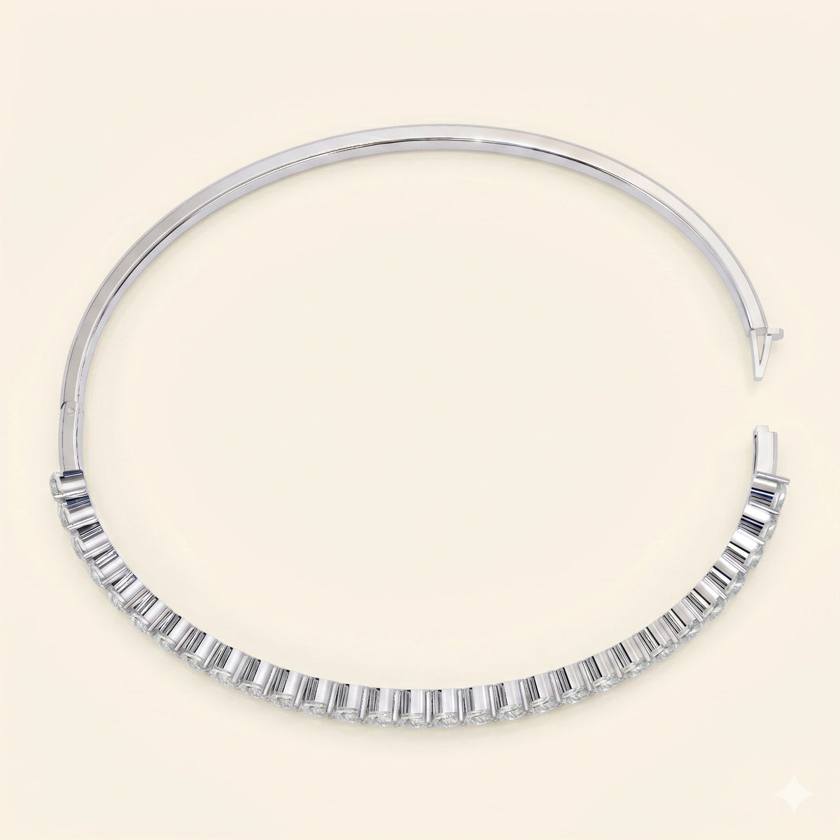 Pear shape bangle bracelet