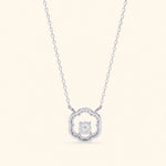 Load image into Gallery viewer, Back View Of Round Cut Quatrefoil Necklace
