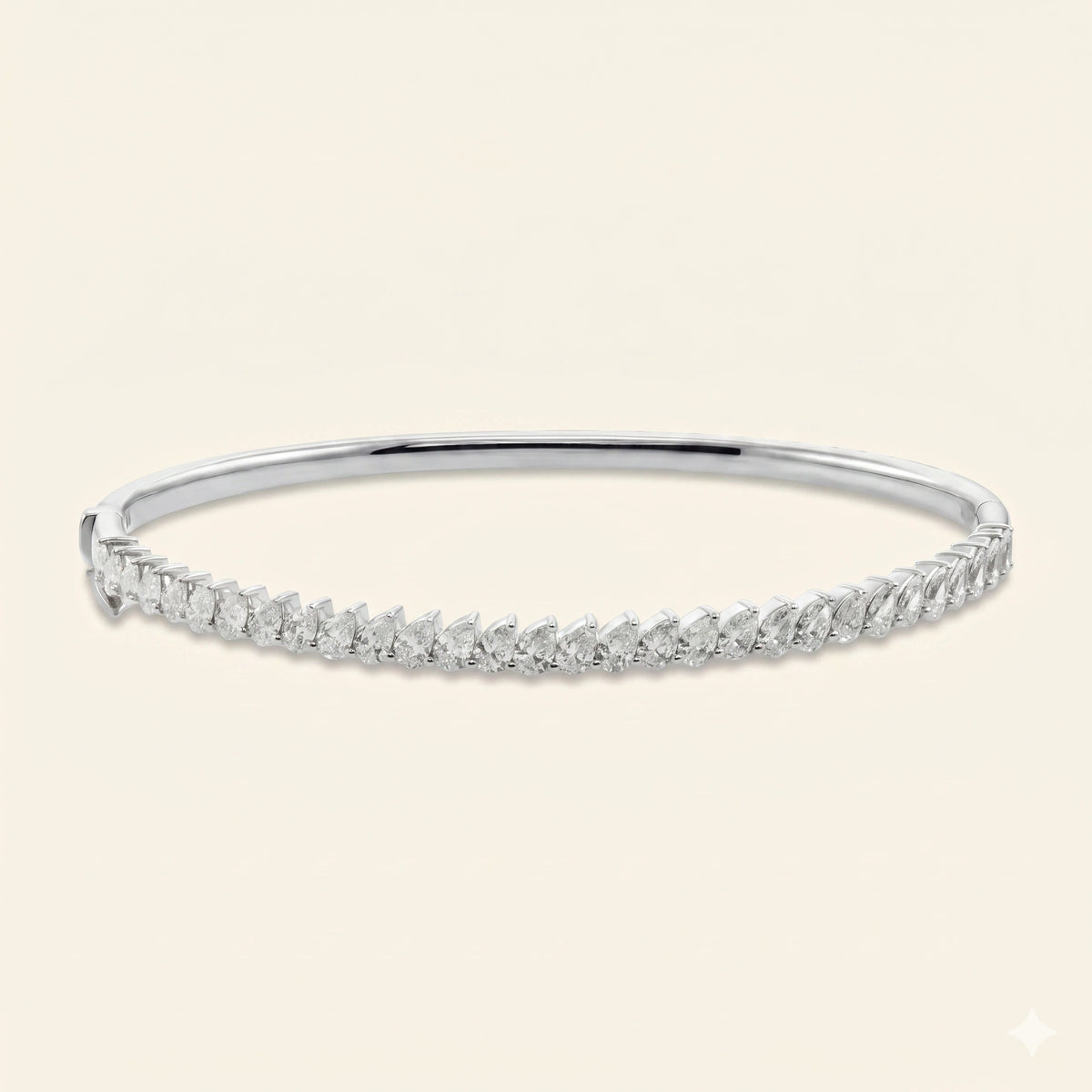 Pear shape bangle bracelet