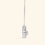 Load image into Gallery viewer, Side View Of Round Cut Quatrefoil Necklace
