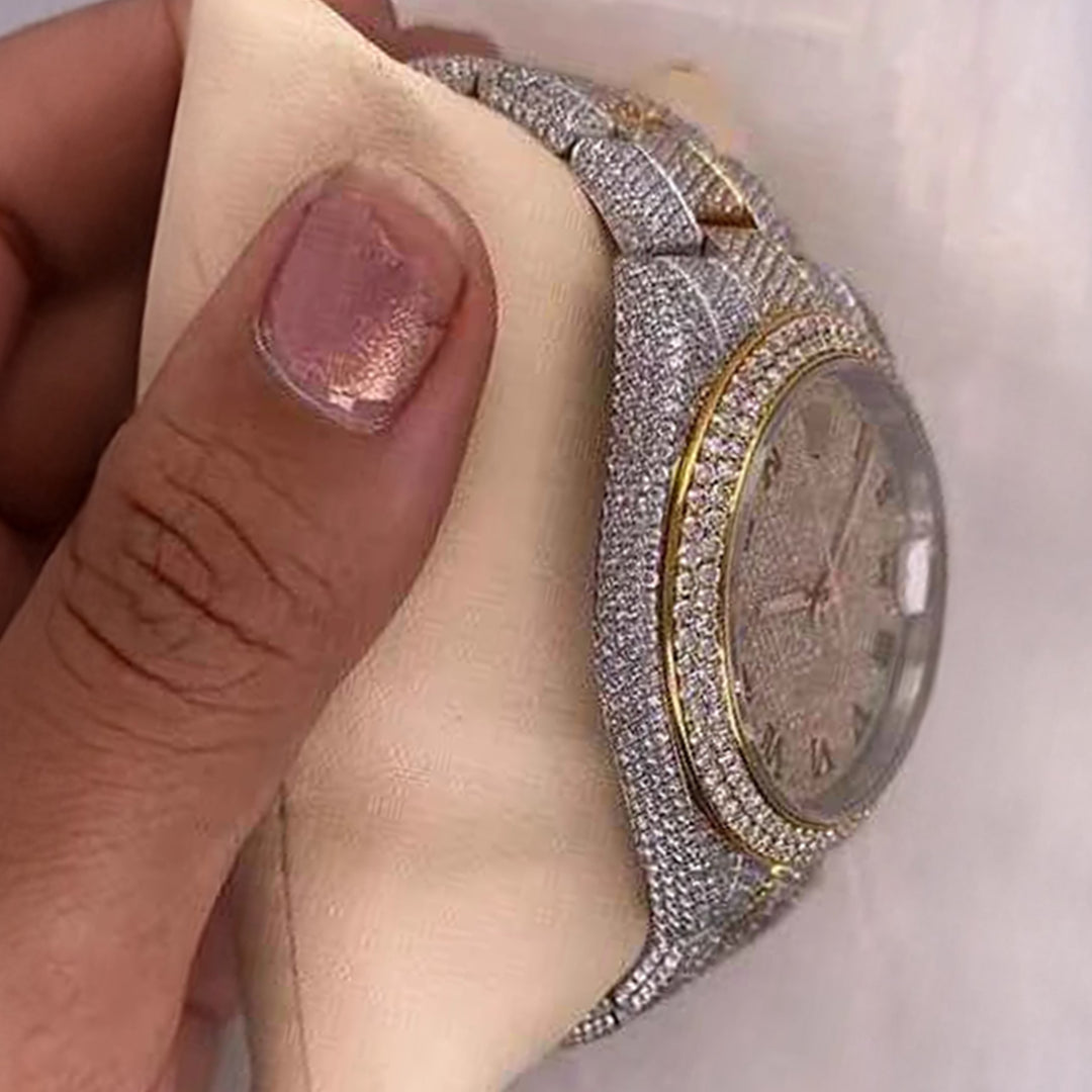 Side View Of moissanite-diamond-watch
