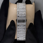 Load image into Gallery viewer, Back View Of Arabic Dial Moissanite Square Watch
