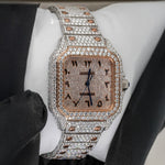 Load image into Gallery viewer, Side View Of Arabic Dial Moissanite Watch For Women | 36 MM
