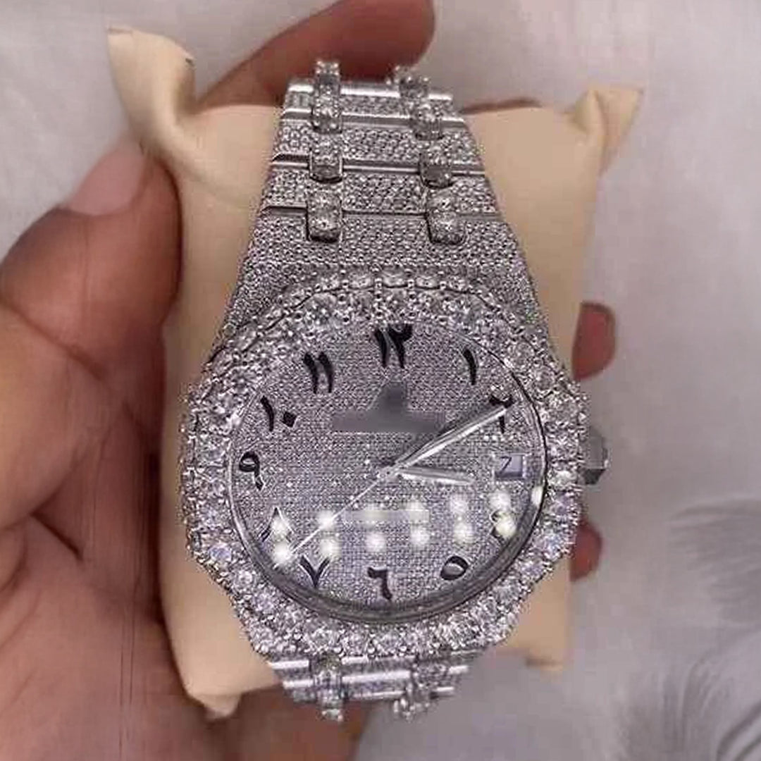 Close Up View Of High Quality Moissanite Watch