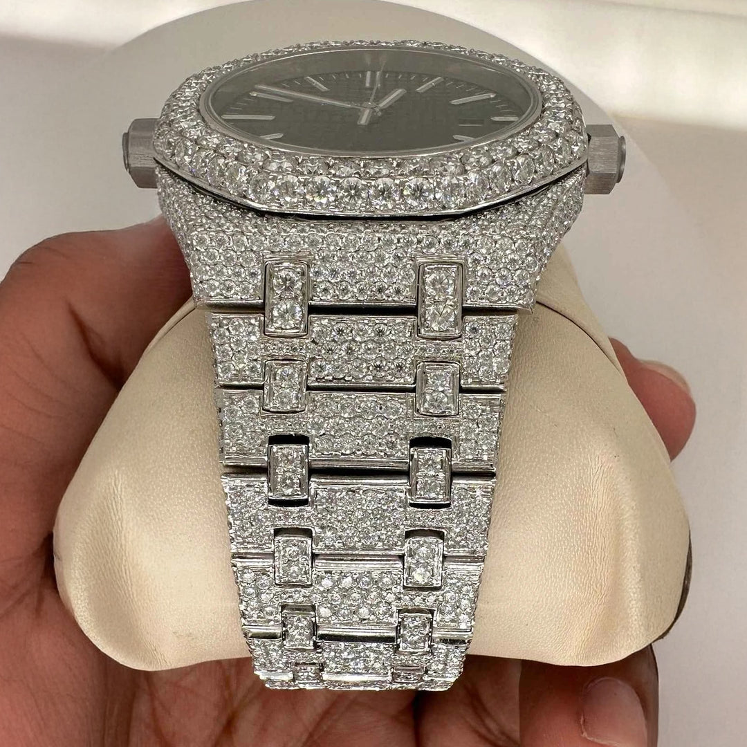 Colse Up View Of Bust-Down-Ap-Moissanite-Watch