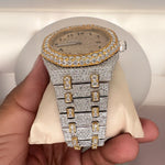 Load image into Gallery viewer, Colse Up View Of Vvs-Moissanite-Diamond-Watch-Two-Tone
