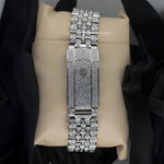 Load image into Gallery viewer, Back View Of Blue Face Dial Moissanite Diamond Watch | 41MM
