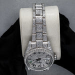 Load image into Gallery viewer, Close Up View Of Roman Dial Date Just Moissanite Watch for Men | 41 MM
