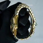 Load image into Gallery viewer, Side View Of Oyster Perpetual Day-Date White Dial Plain Watch In Yellow Gold
