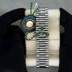 Load image into Gallery viewer, Back View Of Day-Date Sky Blue Dial Stainless Steel Plain Watch | 41 MM
