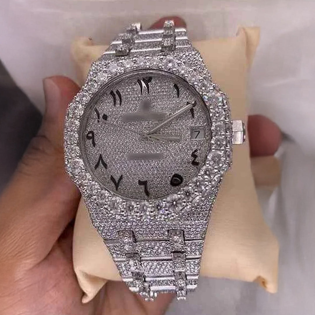 Side View Of High Quality Moissanite Watch
