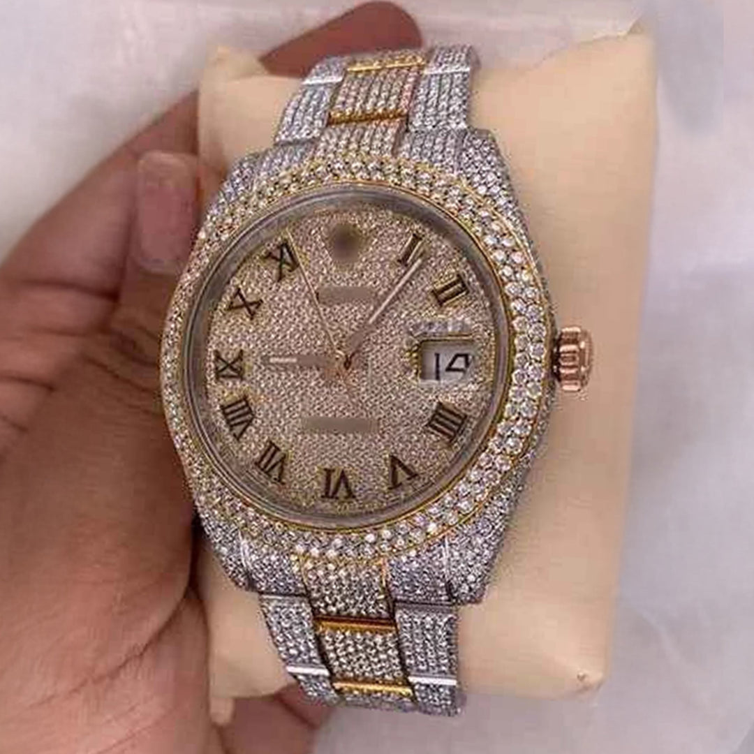 Side View Of moissanite-diamond-watch
