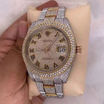 Load image into Gallery viewer, Side View Of moissanite-diamond-watch
