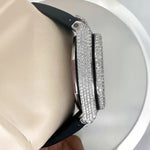 Load image into Gallery viewer, Side View Of Bust-Down-Rubber-Band-Moissanite-Watch
