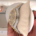 Load image into Gallery viewer, Side View Of Vvs-Moissanite-Diamond-Watch-Two-Tone
