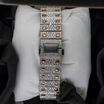 Load image into Gallery viewer, Back View Of Arabic Dial Moissanite Watch For Women | 36 MM
