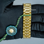 Load image into Gallery viewer, Back View Of Oyster Perpetual Day-Date Sky Blue Dial Plain Watch In Yellow Gold
