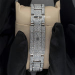 Load image into Gallery viewer, Back View Of Roman Dial Moissanite Presidential Watch For Men | 41 MM
