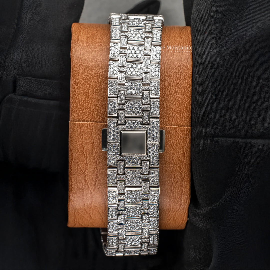 Back View Of mens-vvs-moissanite-ap-watch