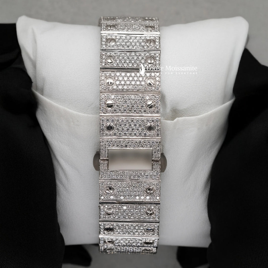 Back View Of Moissanite-Skeleton-Watch