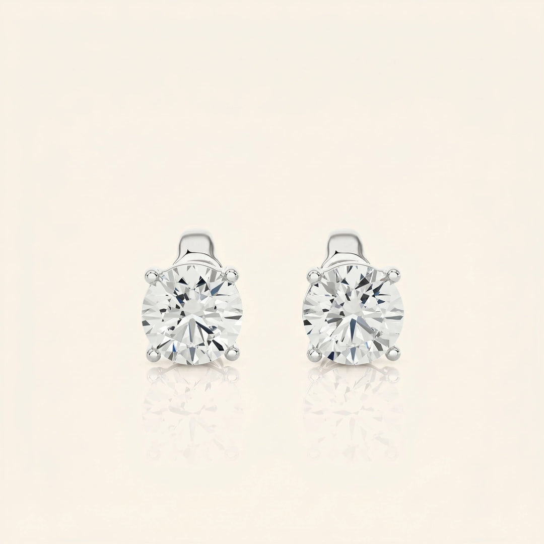 Round Stud Earrings
